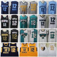 Wholesale Basketball Ja Morant Jersey Murray State Racers College For Sport Fans Old Vancouver Turquoise Green PRO Black Navy Blue White Grey
