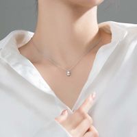 Wholesale Korean Sweet Elf Pendant Clavicle Chains Zircon Nlaid Angel Necklaces Jewelry For Women Accessories Collares