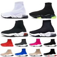 Wholesale Clearsole sock trainers Sock Shoes Women Mens Casual Shoes Tripler étoile Vintage G fiti Lace Up Sock Boots sneakers Luxury Des wanzhongqiu