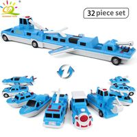Wholesale Toys Educational City Police Construction Vehicles Truck Boat Car Magnetic Building Blocks Kits Games for Children Q0723