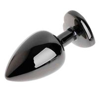 Wholesale Nxy Anal Toys Sex Toy Anal Tail Butt Plug Funny Plug Butt Aluminum Alloy Plated Rhinestone Suction Cup Stopper Game