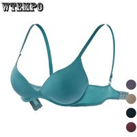 Wholesale Bras For Women Sexy Push Up Bra Teen Girl Bralette Solid Simple Wireless Gathered Seamless Invisible Underwear Lingerie