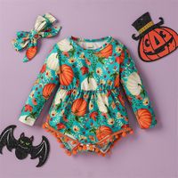 Wholesale Clothing Sets Kawaii Baby Bodysuit Infant Kids Boys Girls Halloween Costume Cartoon Romper Jumpsuit Headbands Outfits Romper B3