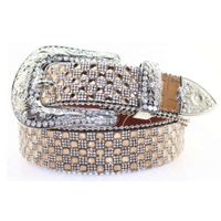Wholesale Men and womens classic cowgirl belt quot wide low price fashion bling crystal mesh belt for jeans