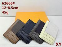 Wholesale 2022 Men s women s fashion classic Brown Card Holders bag small black lattice leisure credit certificate clip leather ultra thin