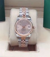 Wholesale 31MM lady mechanical automatic wrist watch with light stainless steel dial sport style