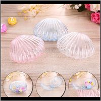 Wholesale Event Festive Home Garden Drop Delivery Storage Boxes Plastic Shell Shape Bead Gems Case Portable Mini Protection Box Wedding Party Su