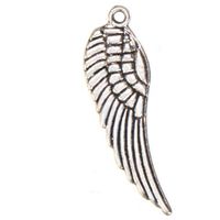 Wholesale bracelets charms necklaces key chains pendants earrings diy silver metal angel wings plane double suppliers for jewelry fittings x9x1mm
