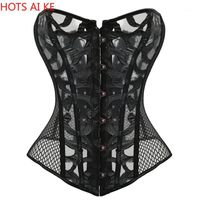 Wholesale Lace Corset Sexy Bustier Mesh Corselet Summer Underwear Clothing Black White Lingerie Slimming Party Outfits S XL Bustiers Corsets