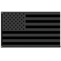 Wholesale 3x5ft Black American Flag Polyester No Quarter Will Be Given US USA Historical Protection Banner Flag Double Sided Indoor DHBB9930