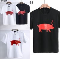 Wholesale Designer Men Women d2 short t shirt Shirts oversized plus Letter Printed Casual Mens womens Tees Streetwear dsp Clothing top icon red pig