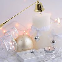 Wholesale Wedding Candle Fire Extinguisher Stainless Steel Candles Wick Trimmer Oil Lamp Scissor Cutter Bell Shaped Scented Candle Snuffer