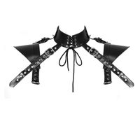 Wholesale Party Masks Adult Unisex Punk Faux Leather High Neck Armors Shoulder Chest Harness Belt Halloween Cosplay Costume Clubwear Performance Props