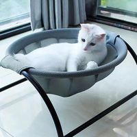 Wholesale Cat Beds Furniture Summer Bed Hammock Removable Kennel With Metal Bracket All Seasons Pet Nest For Kitty Puppy Accessories