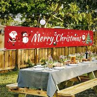 Wholesale Large FT Merry Christmas Banner Sign Xmas Tree Santa Xmas Snowman Strip Flag Outdoor Indoor Yard Garden Ornament Party Decoration Home Favor Banners GG1DXE2