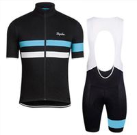 Wholesale 2022 Rapha new summer mountain bike short sleeved cycling jersey kit breathable quick dry men and women riding shirts bib shorts set