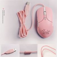 pink laptop computers 2022 - Pink Silent LED Light Optical Game Mice Ergonomic USB Wired Mouse with 3200 DPI and 6 Buttons for PC Notebook Computer Laptop 210609