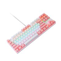 Wholesale Keyboards Keys USB Wired Home Ergonomic Night Suspended Keycap Mechanical Gaming Keyboard LED Light Up Computer Durable ABS Universal