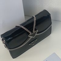 Wholesale Fashion Design messenger bags Women s handbag bright leather hardware self metal Shoulder Bag Clutch flip