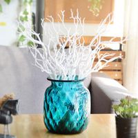 Wholesale Decorative Flowers Wreaths White Artificial Tree Branch Plastic Fake Plant For El Store Restaurant Home Living Room Decoration Art Coral