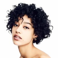 Wholesale Short Pixie Human Hair Kinky Curly Wigs With Bangs for Black Women Side Parted Bob Cut Deep wave Machine Made Wig