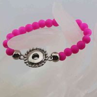 Wholesale 6PC Children mm metal Snap Metal Button Jewelry Colors mm Acrylic Rubber Beads Bracelets cm For Kids