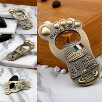 Wholesale Creative Design Italy Beer Bottle Opener Fridge Magnet Baby Shower Gift Wedding Party Favors Foot Shape Openers GWB11414