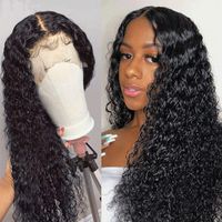 Wholesale Lace Wigs x4 Frontal Wig Inch Water Wave High Density Front Human Hair For Women Wet And Wavy