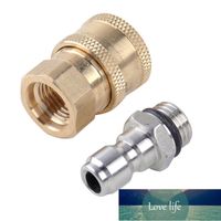 Wholesale Pair Pressure Washer Quick Release Male M22 Female Plug Brass Faucet connector garden hose for water torches foam pots