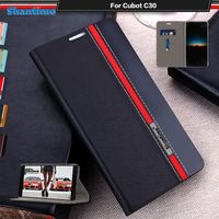 cases for cubot 2022 - Cell Phone Cases Luxury PU Leather Case For Cubot C30 Flip Soft TPU Silicone Back Cover
