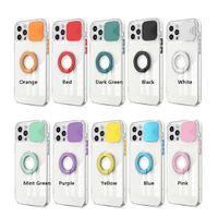 Wholesale Slide Window Finger Ring Holder Phone Cases for iphone pro max xr xs x Plus cellphone Case