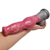 Wholesale Nxy Huge Dildo Big Anal Plug Liquid Silicone Soft Realistic Animal Penis with Suction Cup G spot Stimulator Sex Toys for Woman1210