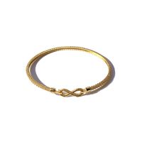 Wholesale 202 Foreign Trade Ornament Word Infinite Symbol Diamond Gold Titanium Steel Bracelet