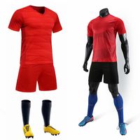 Wholesale Soccer jerseys men sport running cycling football adults kits DIY Custom Red color soccer uniforms suits Training kits