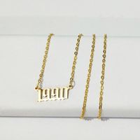 Wholesale Classic Unique Special Year Number Necklace Women Elegant Fashionable Pendant Necklaces Anniversary Birthday Jewelry Gifts