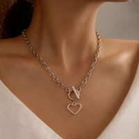 Wholesale Pendant Necklaces Love Word Buckle Necklace Iced Out Under Gold Sweet Temperament Pendants Of Friendship Sweater Chain Couple Men s