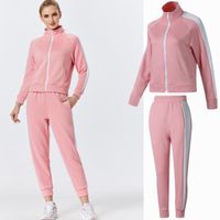 Wholesale Yoga Outfit Women Sportswear Set Fitness Gym Clothes Running Tennis Jacket Pants Leggings Tracksuit Workout Sport Suit