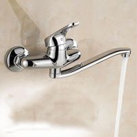 Wholesale Double Hole Cold And Faucet Single Handle Wall mounted Entry Type Tap With Spout Very Short Cm Bathroom Sink Faucets