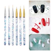 Wholesale Nail Art Kits Acrylic Liner Painting Brush French Lines Stripes Grid Pattern Drawing Pen D DIY Tips Manicure Tools TLSM