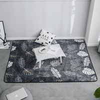 Wholesale Carpets Black Grey Painting Geometric For Living Room Rugs Anti slip Floor Mat Outdoor Flannel Door Mats