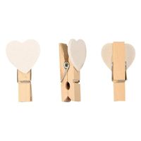 Wholesale Filing Supplies Love Heart Mini Wooden Po Paper Clips Pegs For Pos Wedding Decor Craft White
