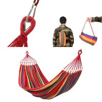 Wholesale Double Cotton Fabric Canvas Travel Hammock LBS Camping Portable Beach Swing Bed Tents And Shelters