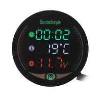 Wholesale 9V V V IN LED Time Temperature Voltage Motorcycle Car Meter Display Table Night Vision
