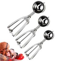 Wholesale Spoons Ice Cream Spoon Kitchen Tools Size Stainless Steel Spring Handle Mash Potato Watermelon Ball Scoop Home Accessories