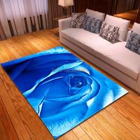 Wholesale Carpets Romantic Valentine s Rose Rugs Soft Flannel Non slip Bedroom Area Bedside Mat D White Living Room Carpet
