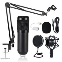 Wholesale BM800 Professional Suspension Microphone Kit Live Broadcasting Recording Condenser Microphone Set for Computer Karaoke KTV