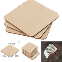 Wholesale Square Rectangle Unfinished Wood Cutout Circles Blank Wooden Slices Pieces For Diy Painting Art Craft Project We bbyZbk xmh_home R2