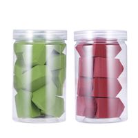 Wholesale Sponges Applicators Cotton Wet And Dry Dual Use Jelly Pentagon Facial Sponge Puff Face Cleaning Tool Makeup Powder Matcha Green