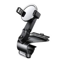 Wholesale Cell Phone Mounts Holders Dashboard Car Holder With Number Plate Degree Rotatable Mobile Stand Rearview Mirror GPS Navigation Bracket