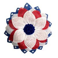 Wholesale Decorative Flowers Wreaths American Flag Wreath th Of July Independence Day Front Door Decorations Hanging cm Party Sunflower x33x3cm